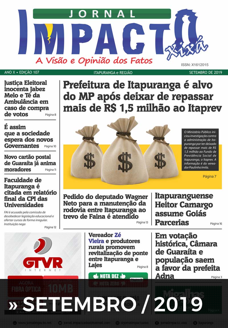 Edição Jornal Impacto Xixá - Setembro - 2019