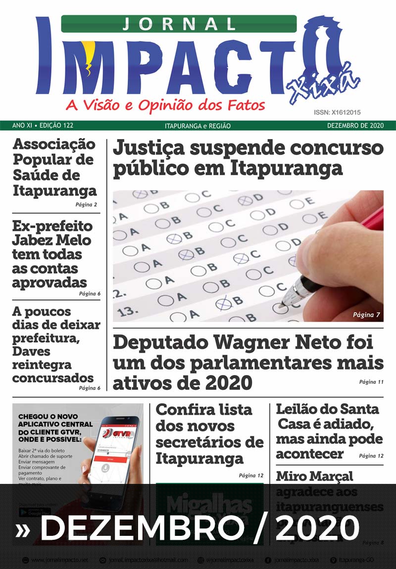 Edição Jornal Impacto Xixá - Dezembro - 2020