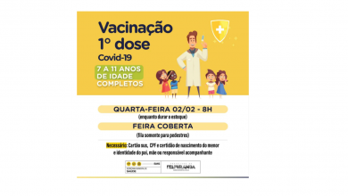 Photo of Vacinação primeira dose covid-19 com idade de 7 a 11 anos completos